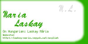 maria laskay business card